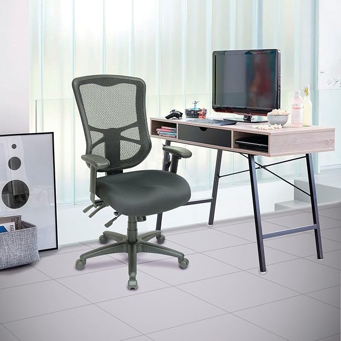 Alera Elusion Series Mesh High-Back Multifunction Chair, Black