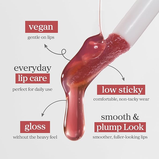 NOONI Korean Lip Oil - Applewine | Long-Lasting, Moisturizing, Plumping, Revitalizing for Dry Lips, Waterproof, No Peel Off, Hydrating Lip Stain, Stocking Stuffers, Gifts For Women, 0.12 FL Oz