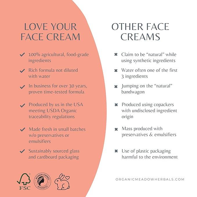 Indian Meadow Herbals, Cream Love Your Face, 4 Ounce