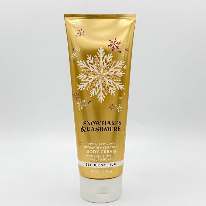 Bath & Body Works Snowflakes & Cashmere 5-Piece Gift Set | Includes: Moisturizing Body Wash, Diamond Shimmer Mist, Ultimate Hydration Body Cream, Shower Gel, and Fine Fragrance Mist