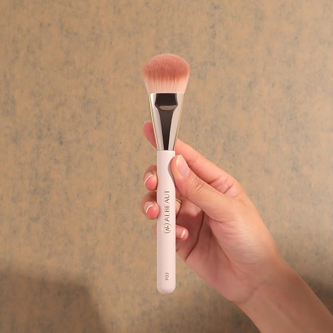 Face Brush for Blush, Bronzer, and Contour Highlighter Makeup Brush Set for Flawless Face Makeup Application - Vegan & Cruelty-Free (Face Brush + Blender)