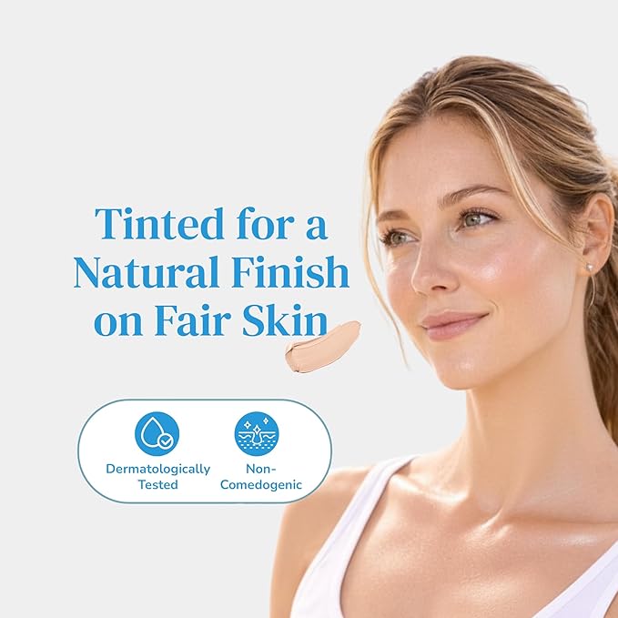 Mineral Face Sunscreen SPF 50, Tinted Aussie Zinc Oxide Sunblock, Hydrating Hyaluronic Acid, Reef Safe, Natural, Organic, Vegan, Australian Made, Sensative Skin, Unscented, 100g 3.4oz