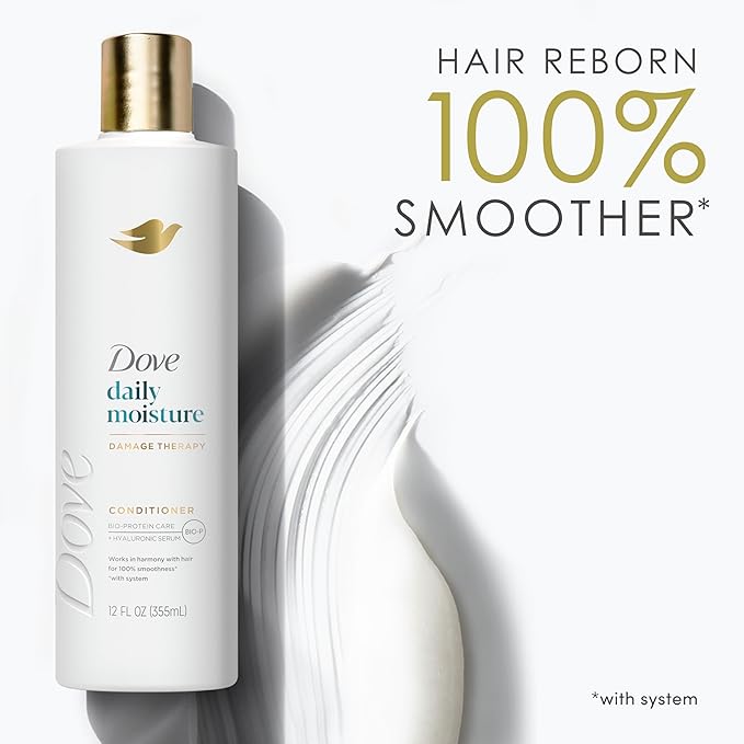 Dove Nutritive Solutions Moisturizing Conditioner 4 Count for Dry Hair Daily Moisture Deep Conditioner Detangles and Nourishes Dry Hair 12 oz