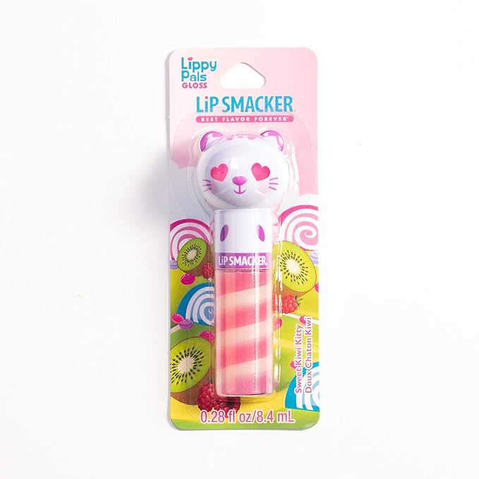 Lip Smacker Kitty Kitten Lip Gloss Flavored Lippy Pal Swirl, Kitten, Sweet Kiwi Kitten, 0.14 Ounce (Pack of 2)