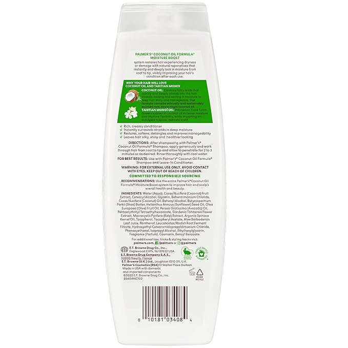 Palmer's Coconut Oil Formula Moisture Boost Conditioner, 13.5 Fl Oz (Pack of 2)