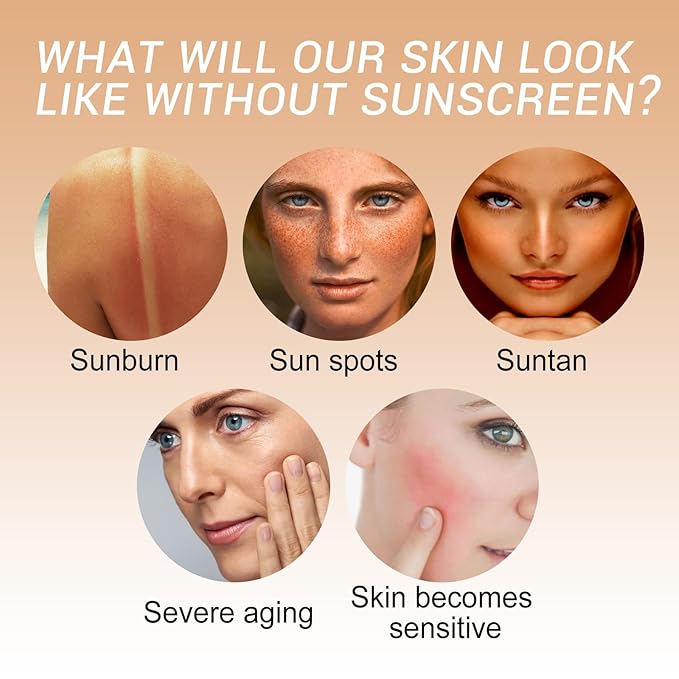 Sunscreen SPF 50, Sunscreen for Face and Body, Moisturizer, Lightweight, Travel Sunscreens Lotion Summer Essentials, Skin Care, Sunblock Sun Cream 50ml