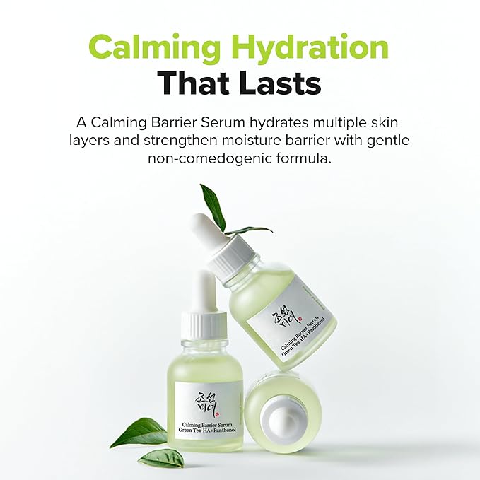Beauty of Joseon Calming Barrier Serum Green Tea-HA™ + Pathenol | Daily Korean Skincare for Dry and Sensitive Skin, Calming, Soothing, and Deep Hydration 30ml, 1.01 fl.oz