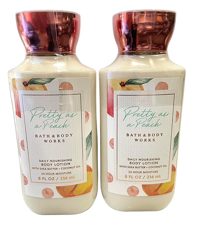 Bath & Body Works Pretty as a Peach Body Lotion 8 Ounces Each Pack of 2
