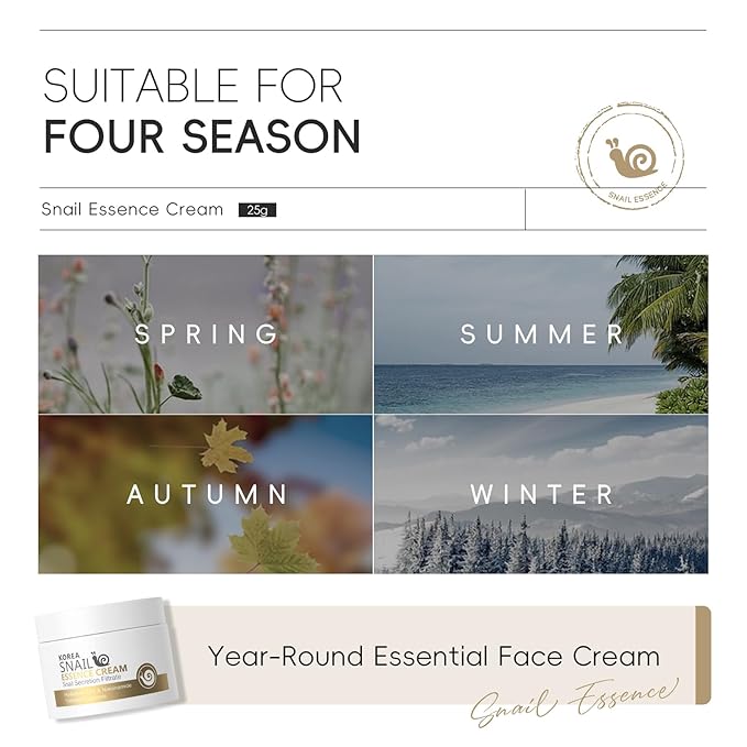 AKARY Snail Essence Face Cream Moisturizing Acne Scar Removal Cream, Soften, Improve Nourishing Collagen Essence Korean Face Moisturizer for Damaged Skin, Day & Night Repairing