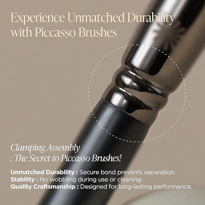 Piccasso Brush 270 Concealer Brush – Perfect for Under-Eye and Spot Coverage, Ideal for Face Makeup, Works with Cream and Liquid Concealers, Perfect Liquid Blush Brush, Genuine Korean Product.