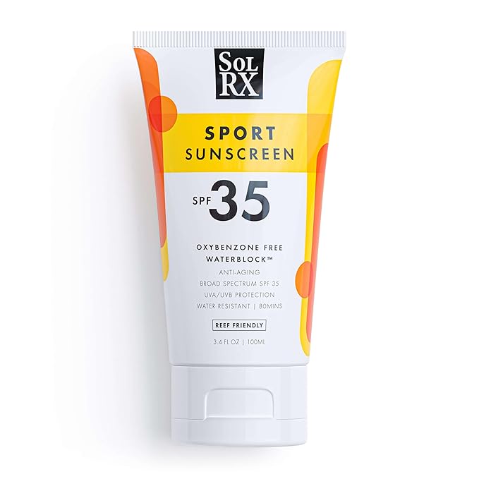 SolRX SPORT SPF 35 Sunscreen, Reef Friendly, Oxybenzone Free, Fragrance Free
