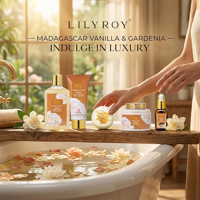 Mothers Day Gifts for Mom - Luxury Honey Almond Bath & Body Gift Set for Women, Spa Gift Basket, Pampering Bath Set with Bath Bomb | Christmas Birthday, Perfect Holiday Gift for All Occasion