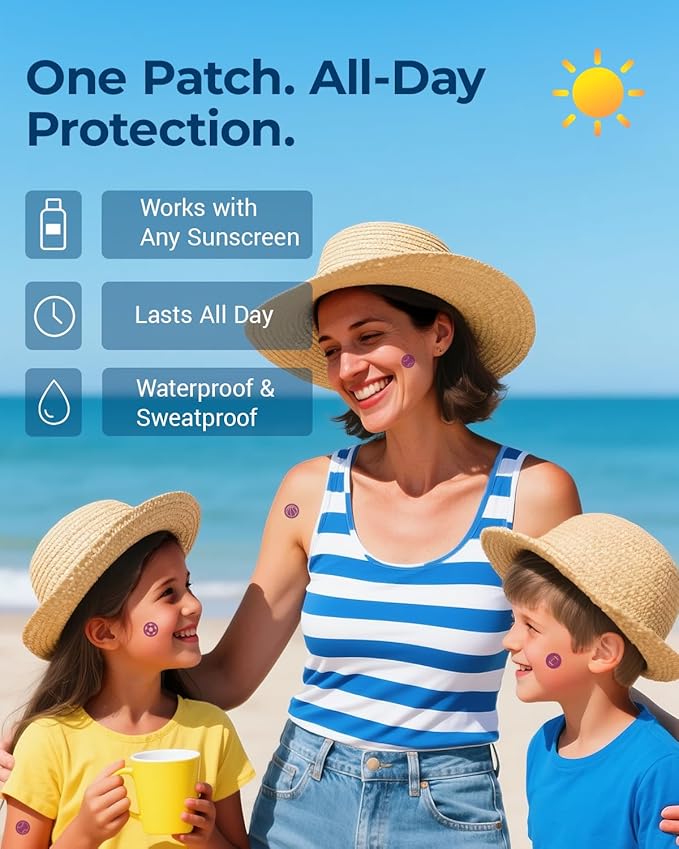 80 Pack UV Detection Stickers for Sunscreen Ball Pattern-Sunscreen Dots UV Stickers for Kids Adults -Waterproof Sun Protection Sunblock Detection Patches SPF Sensing Spots for Reapplying Reminder