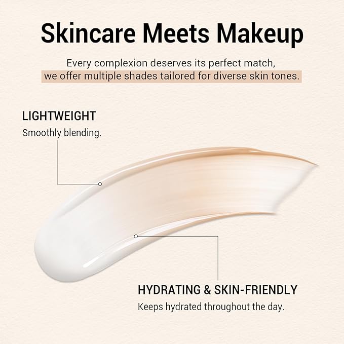 Blanc Cover Cream Stick, Korean Color-Changing Foundation Stick Full Coverage Base Concealer Makeup Dual-Ended with Detachable Brush for a Flawless Look (Dark Skin)