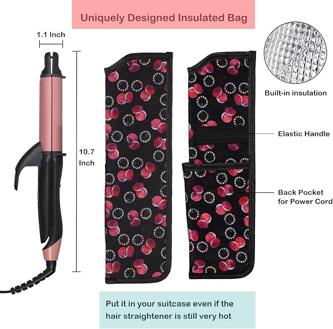 2 in 1 Travel Curling Flat Iron Dual Voltage Mini Hair Straightener and Curler (Rose Gold)