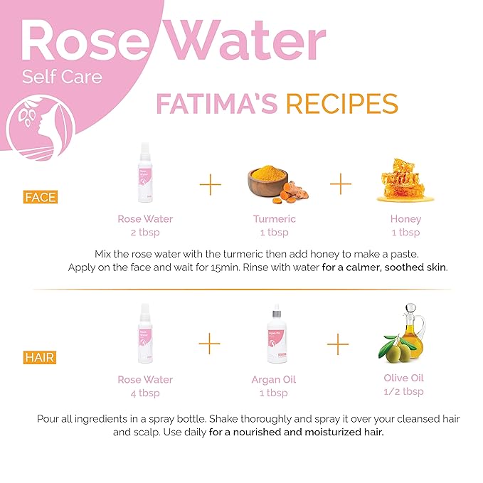 Fatima's Garden Rose Water Toner - Organic Hydrating Toner, 100ml