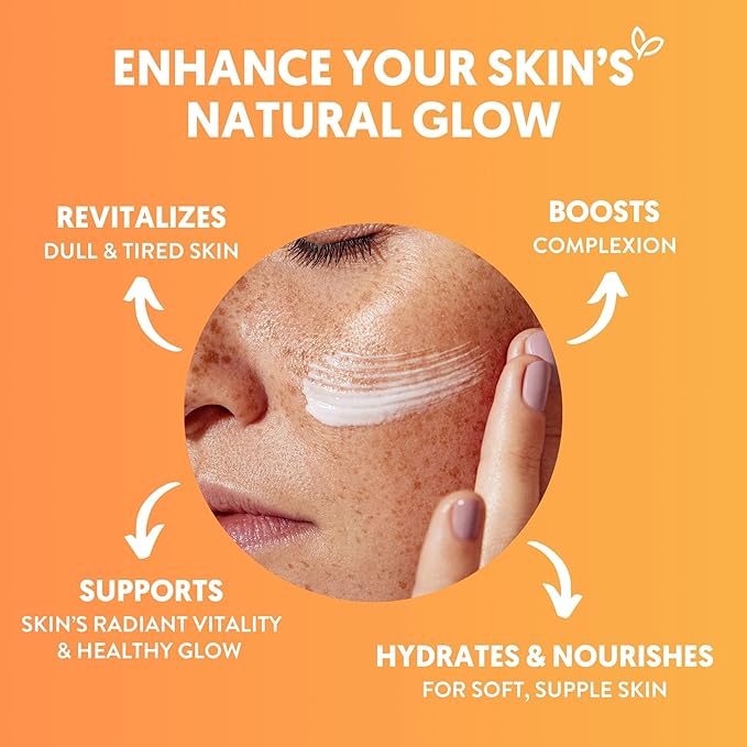 By Nature Vitamin C + Collagen Face Cream Cleanser - Daily Makeup Remover and Facial Wash from New Zealand (7 Oz)