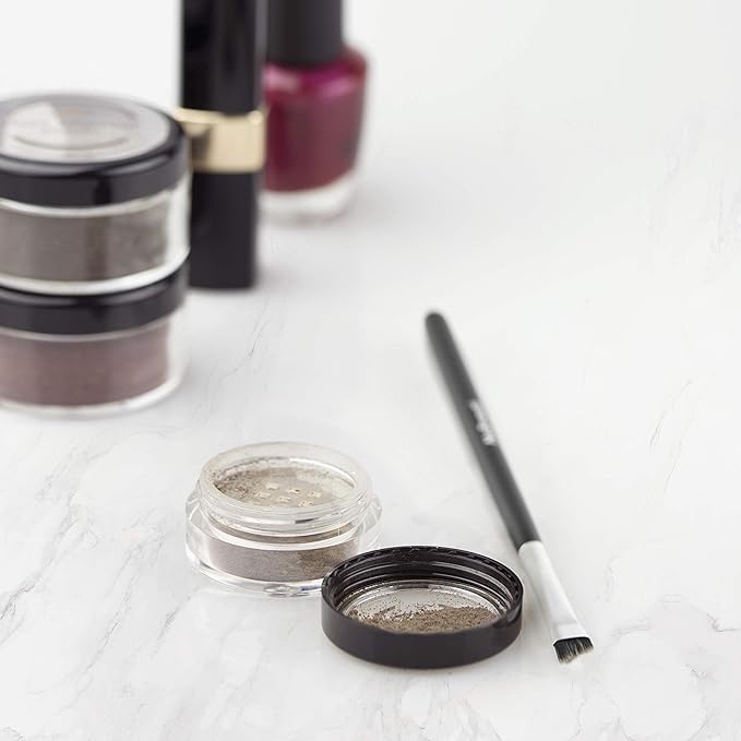 Natural Eyebrow Powder Kit Mica Brow Powder Makeup Kit with Professional Angled Brush 10 Natural Shades No Parabens or Chemicals Eyebrow Shaper Kit