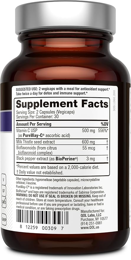 Quality of Life AHCC Kinoko Platinum and Advasorb Vitamin C - Immune Support Bundle