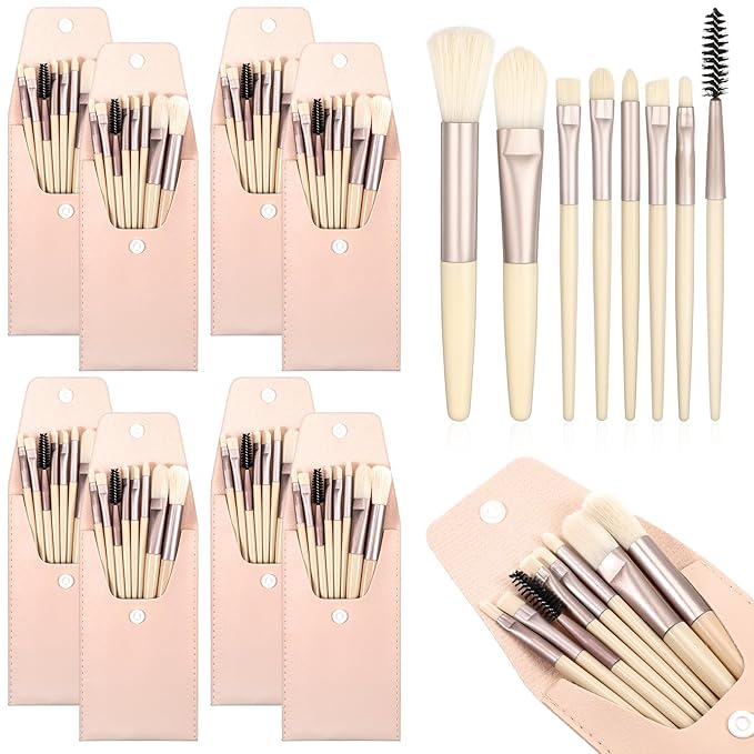 8 Sets Mini Makeup Brushes Bulk, Mini Makeup Brush Set for Bachelorette Party Favors Wedding Bridesmaid Proposal Gifts, Make up Brushes Include Face Eyeshadow Blush Eyebrow Liner Mascara