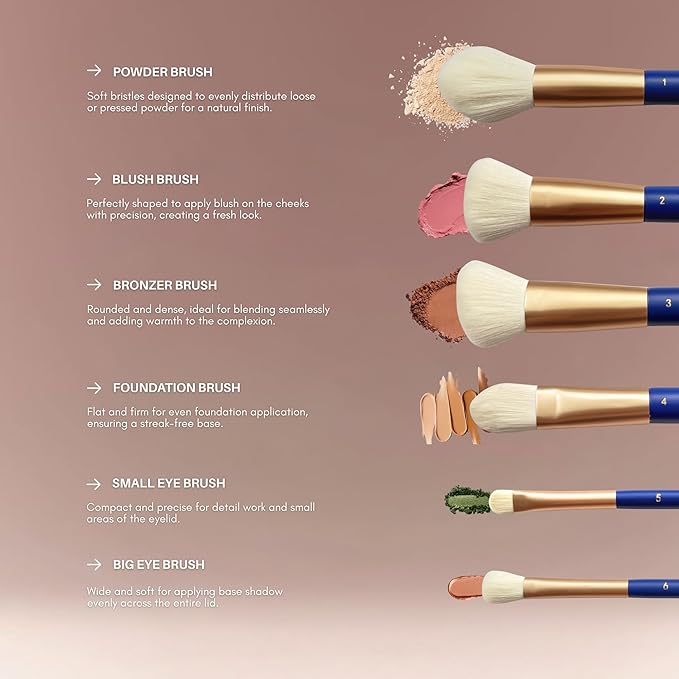 BERRY GOODS 12-Piece Makeup Brush Set with Microcrystalline Silk Fibers – Ultra-Soft, Vegan & Cruelty-Free Face & Eye Brushes with Travel Case (BERRY Red)