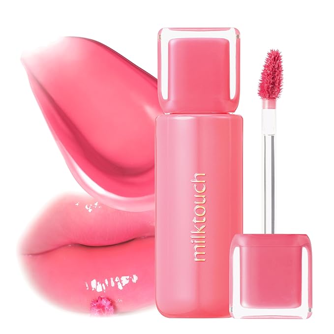MILKTOUCH Jelly Lip Glow Tint - Hydrating Lip Gloss with Long-Lasting Moisture, Lip Stain, Lightweight, Radiant Shine, Perfect for Daily Use | Stocking Stuffers for Women (03 Cool Time Berry)