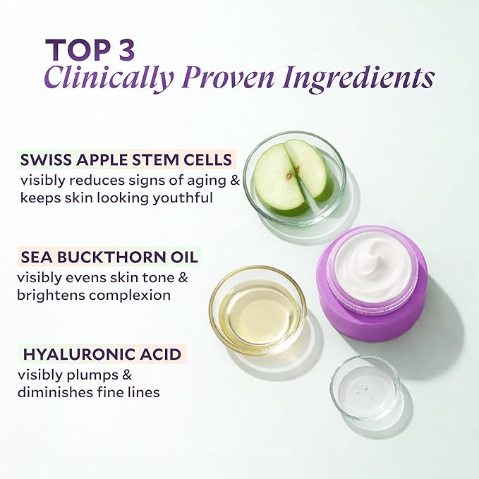 FIÈRA 24-Hour Rejuvenating Face Cream with Apple Stem Cells - Anti-Aging Moisturizer for Mature Skin, Day & Night Hydration, Improves Skin Tone, Texture, and Elasticity - 1.69 FL. OZ. / 50 ML