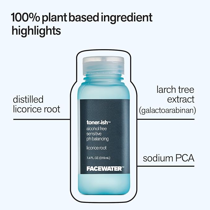 Facewater Toner-ish Sensitive pH Balancing Licorice Root Alcohol Free Toner