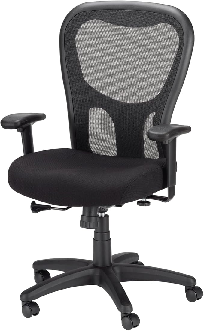 Tempur-Pedic TP9000C Mesh Swivel Task Chair with Tempur Material, Cooling Gel Layer, Adjustable Armrests, and Lumbar Support, Black