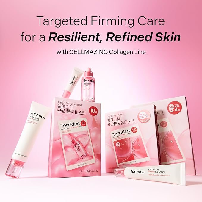 Torriden CELLMAZING Collagen Firming Cream 60ml (2.02 fl.oz.) | Improving Saggy Pore and Wrinkle | 5D Collagen Complex, Amino Acid Complex, Peptide | Korean Skincare