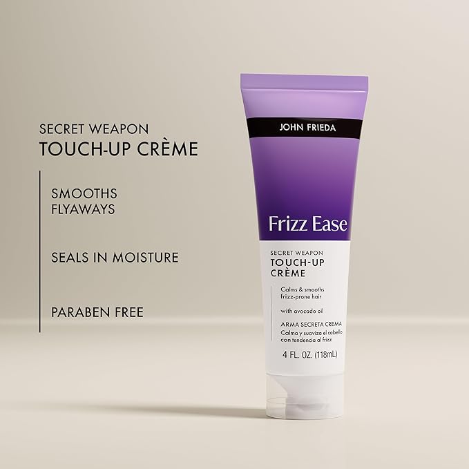 John Frieda Frizz Ease Secret Weapon Touch-Up Crème, Anti Frizz Hair Smoothing Cream, 4 fl oz