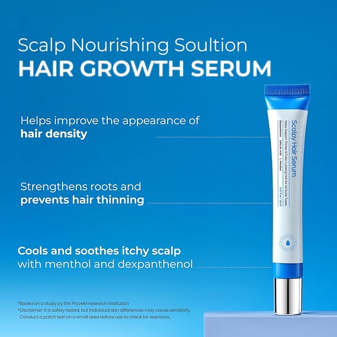 Scalpy Hair Growth Serum for Men & Women for Hair Loss & Thinning | Scalp Treatment with Salicylic Acid, Menthol, Dexpanthenol | Non-Greasy, Lightweight | Exfoliates Dandruff & Soothes Itch