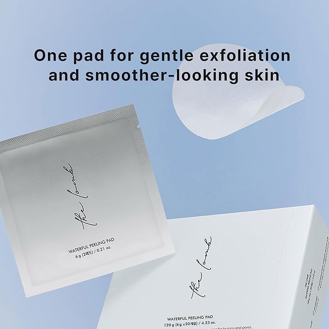 Waterful Peeling Pad - Low-Irritation Korean Exfoliating Facial Toner Pads for Sensitive Skin - Gentle Daily Peeling & Sebum Control - Hydrating & Refreshing Skin Texture Care (15 Count)