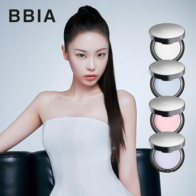 BBIA EAU Powder Pact - 4 Colors, Pressed Powder Compact with Mirror and Puff, Makeup Setting Finishing Blurring, Sebum & Oil Control, Natural Korean Face Makeup (03 BLOSSOM PINK, Pack of 1)