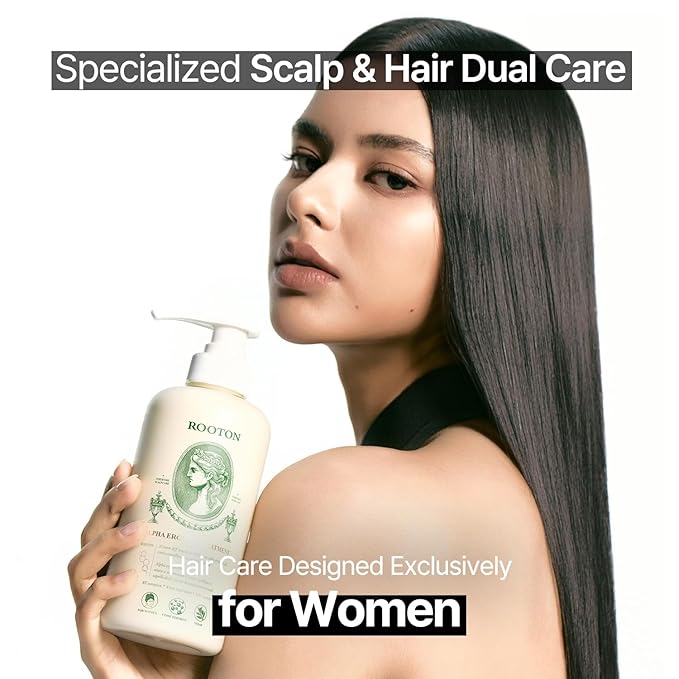 Alpha Erguen Women’s Hair Loss Care Treatment, Vegan Formula for Dual Scalp & Hair Cortex Repair, Strengthens, Restores & Nourishes Damaged Hair, 500ml / 16.9 fl oz
