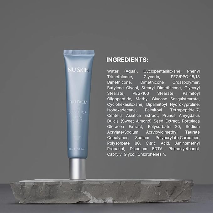NuSkin Tru Face Line Corrector | Wrinkle Reducing Peptides | Aging for Fine Lines | Targets Mouth Lines & Forehead Wrinkles for Youthful, Smooth Skin | Put on before makeup & Face Wash | 1 Pack