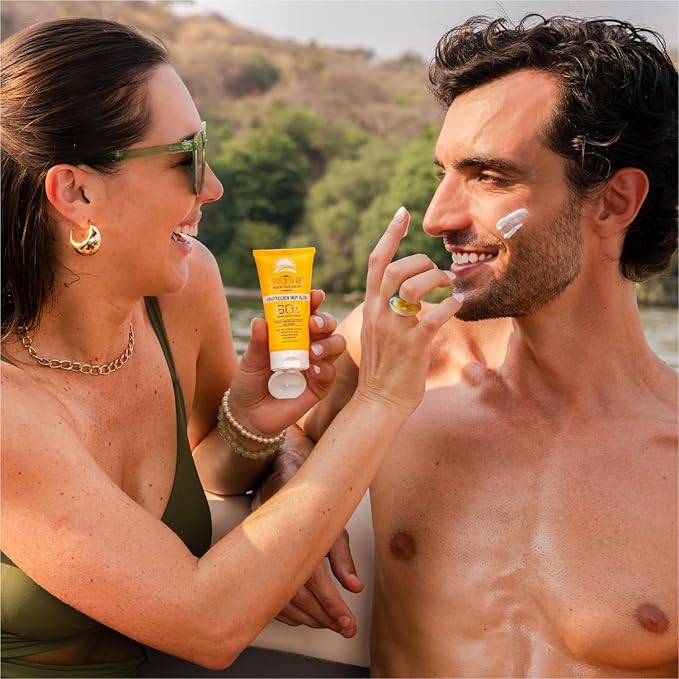 Face Sunscreen Blocker 50+ SPF Sun Protection Daily Use Sensitive Skin Sunscreen