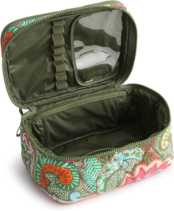 Vera Bradley Women's Featherweight Brush Up Cosmetic Case, Moonless Night, One Size