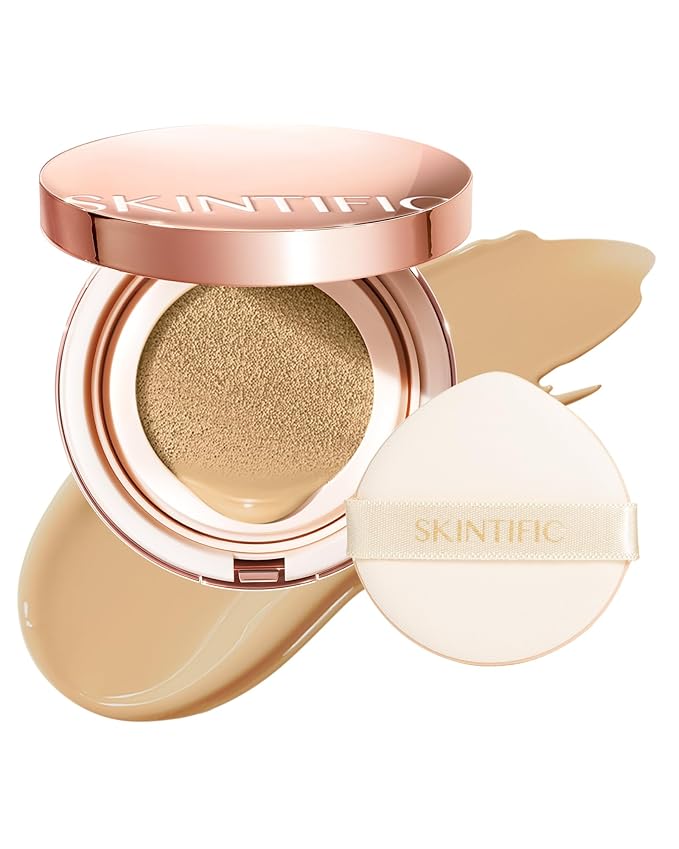 Full Coverage Cushion Foundation #28N Oat| Satin Glow Finish, Oil-Control & Waterproof, Buildable Tattoo Cover Cushion for All Skin Types