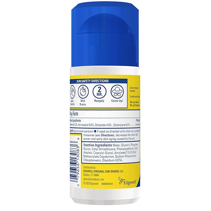 Banana Boat Sport Kids Sunscreen Roll On Lotion SPF 60, 2.5oz | Travel Size Sunscreen for Kids Roll On, Childrens Sunblock SPF 60, 2.5oz