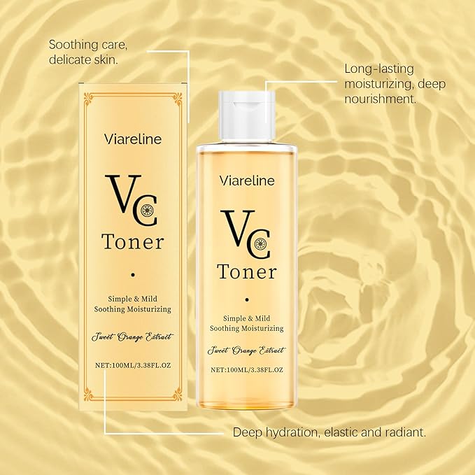 VC moisturizing Toner, Deeply Hydrating and brightening The Complexion, a Must Before Makeup, Easy to Absorb and Lock Water, Skin Care and moisturizing
