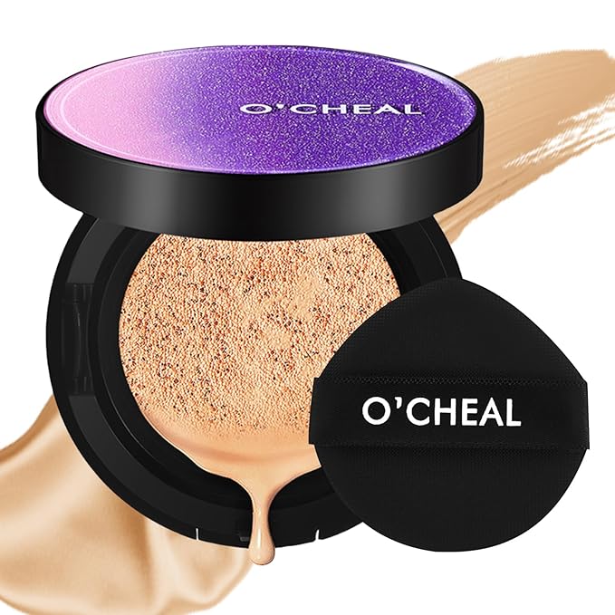 bb Cream, Flawless BB Cream Long Lasting No Makeup Removal, Long-Lasting CC Cream Concealer With Powder Puff, Even Skin Tone for All Skin Types, Natural Color (B)