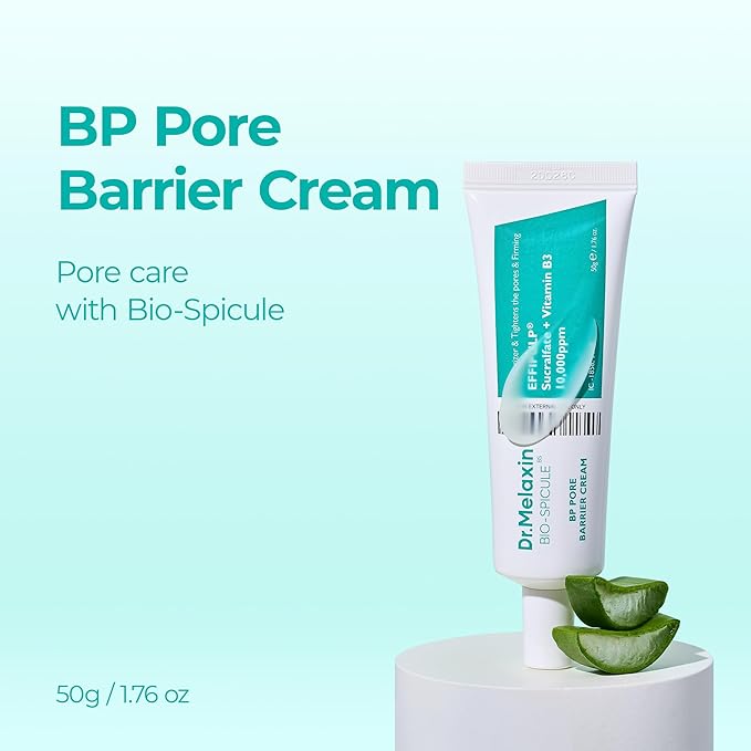 Dr.Melaxin BP Barrier Cream 50g, 1.76 oz. | Bio spicule Stimulating Pore Roots, Pore Tightening, Provision of skin elasticity