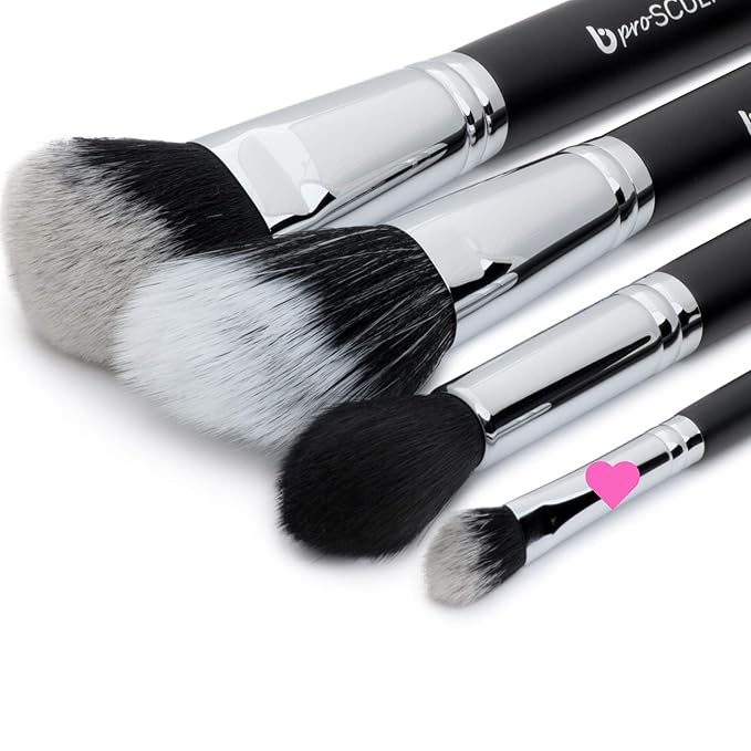 Nose Contour Makeup Brush - Beauty Junkees Pro Detailer with Dome Bristles for Precision Contouring the Nose, Lips and Eyes with Cream, Powder and Mineral Cosmetics; Soft Synthetic Vegan Cruelty Free