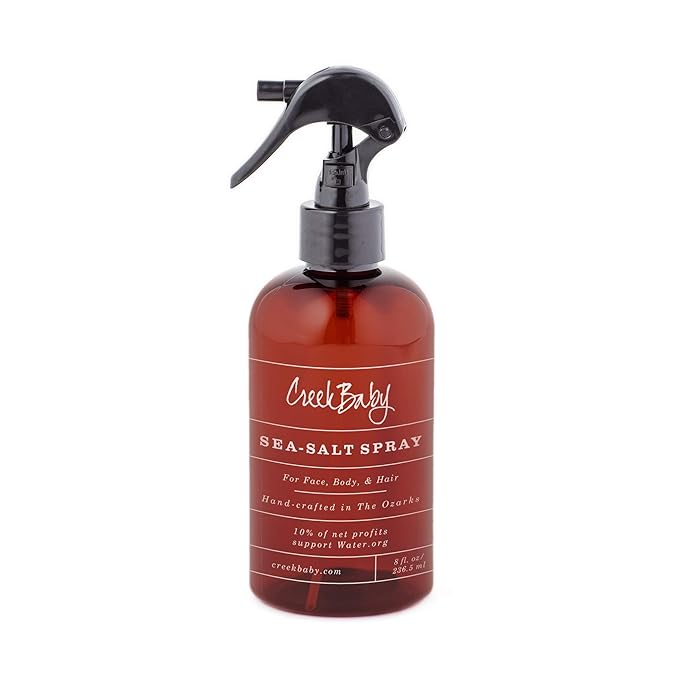 CreekBaby Organic Sea Salt Spray for Face, Body, and Hair, Toner for Acne, Rosacea and Hair Volumizer