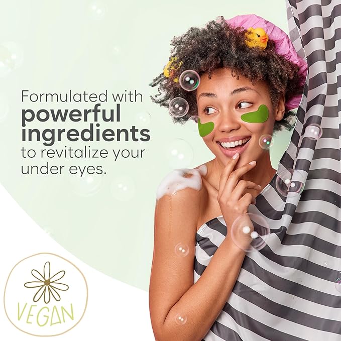 Green Tea Under Eye Patches (30 Pairs) - For Dark Circles & Puffiness - Hydrating Green Tea Eye Mask