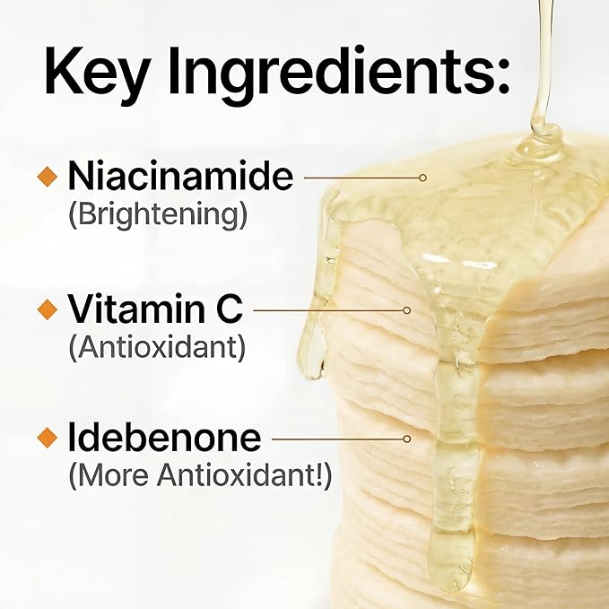 Licorne Vitafill Toning Pads (70 Count) - Idebenone & Vitamin C Glow Boosting Toner Pads for Dullness & Uneven Skin Tone - Korean Exfoliating Face Pads with Niacinamide for Daily Radiance