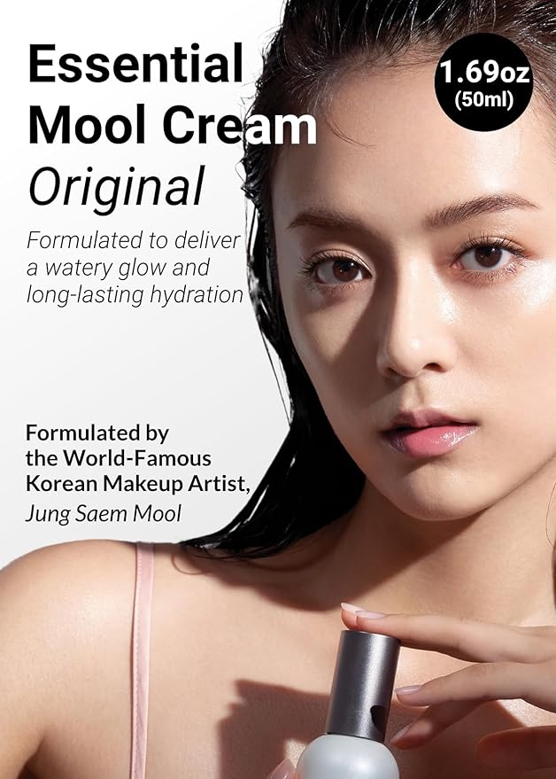 JUNG SAEM MOOL Essential Mool Cream | Hydrating Primer for a Long-Lasting Foundation Makeup, Glow Finish, Centella and Panthenol for Glass Skin, Korean Skincare (Original, 1.7 Fl Oz)