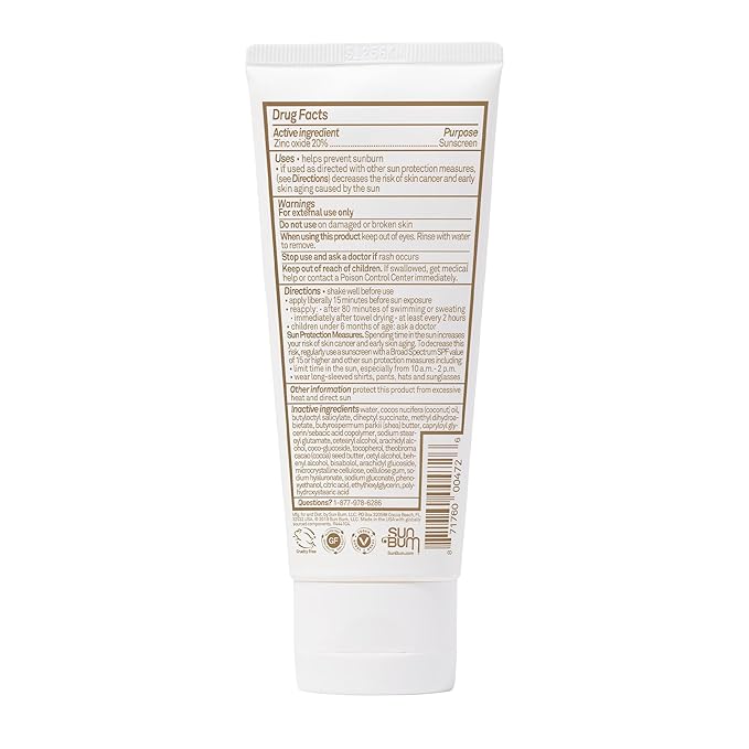 Sun Bum Mineral SPF 50 Sunscreen Body Lotion - Broad Spectrum Moisturizing Sunscreen with Vitamin E - Vegan and Hawaii 104 Act Compliant (Made without Octinoxate & Oxybenzone) - Travel Size - 3 oz