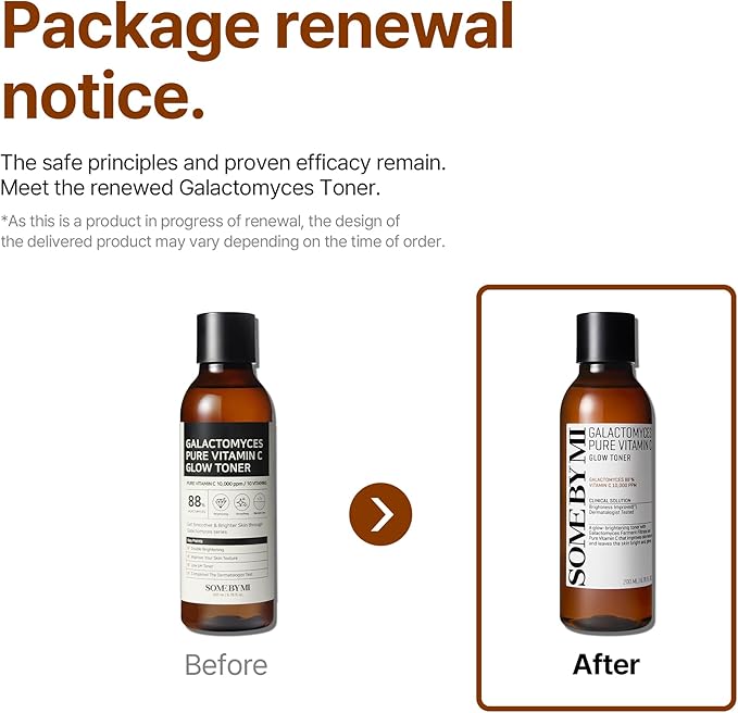 SOME BY MI Galactomyces Pure Vitamin C Glow Toner - 6.76Oz, 200ml - Korean Daily Vitamin C Face Toner for Skin Brightening - Glass Skin Routine with Skin Texture, Elasticity Care - Korean Skin Care